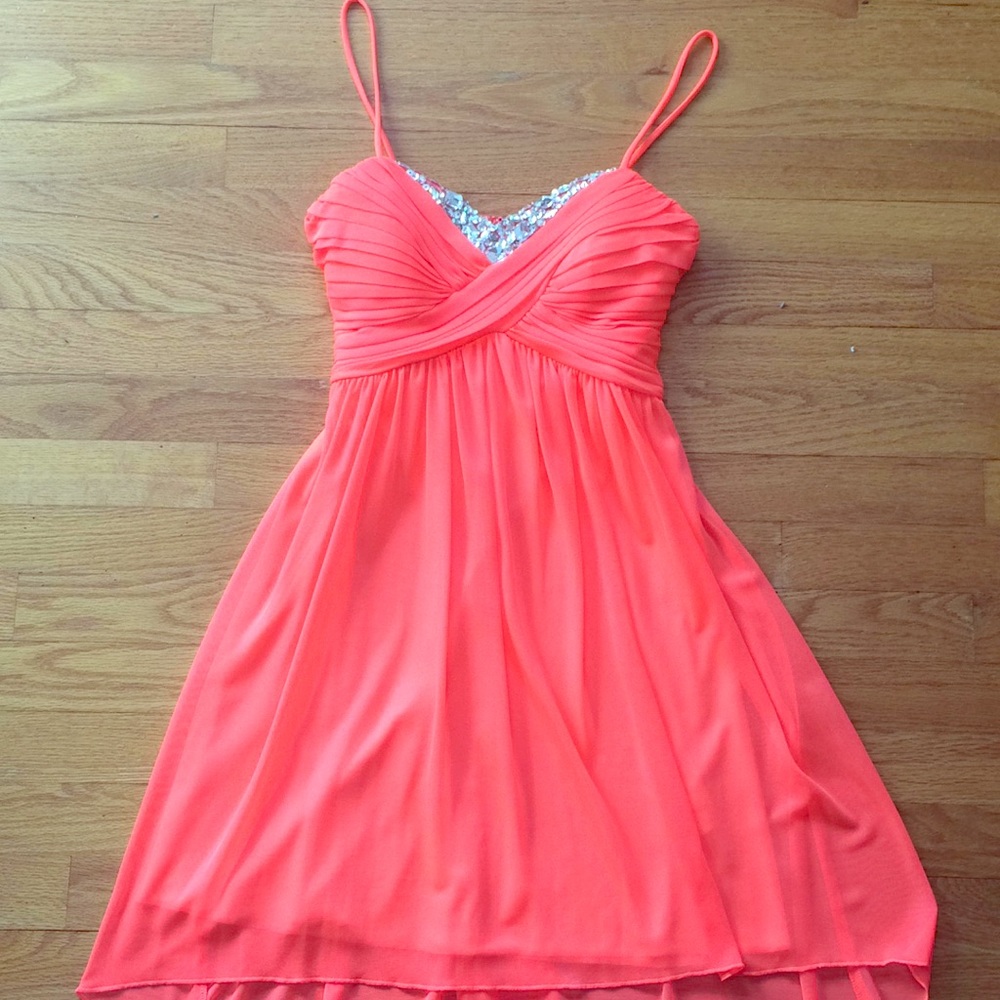 Coral Beaded Dress